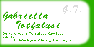 gabriella totfalusi business card